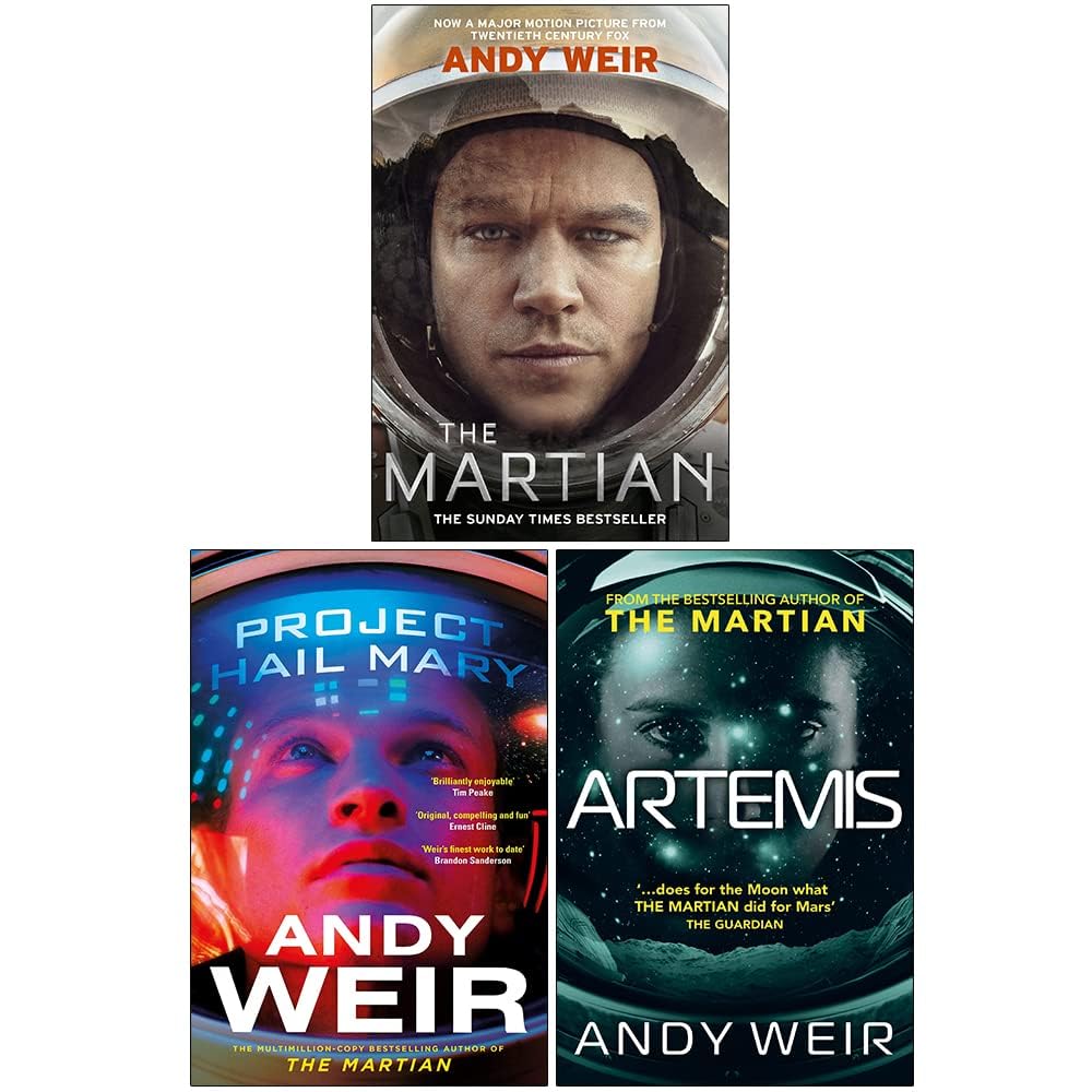 Andy Weir 3 Books Collection Set (The Martian, Artemis, Project Hail Mary)