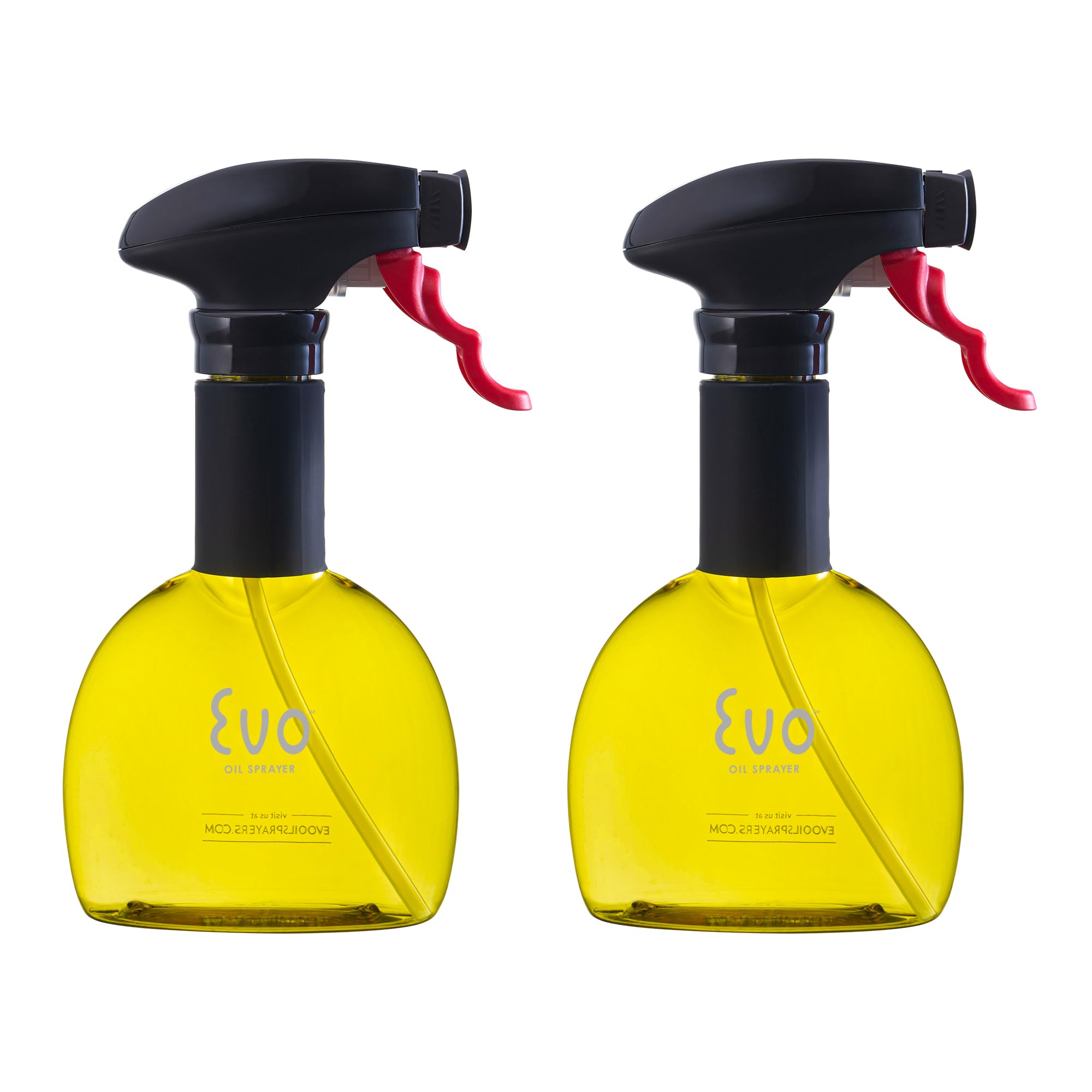 Evo Oil Sprayer Minis, Non-Aerosol For Olive, Cooking Oils, And Vinegars, Yellow, 8-Ounce Capacity, Set Of 2