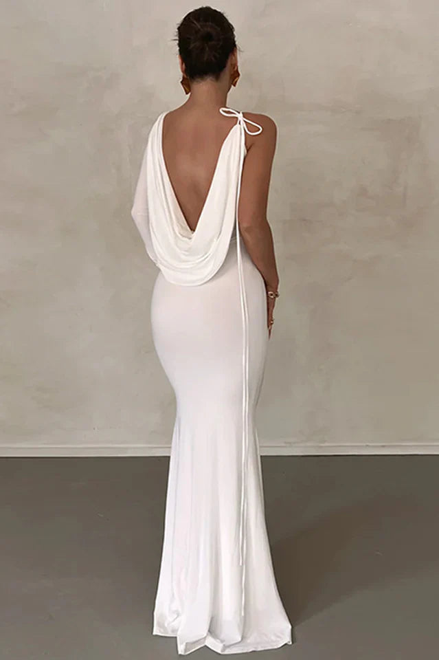 Meliora One Shoulder Backless Maxi Dress