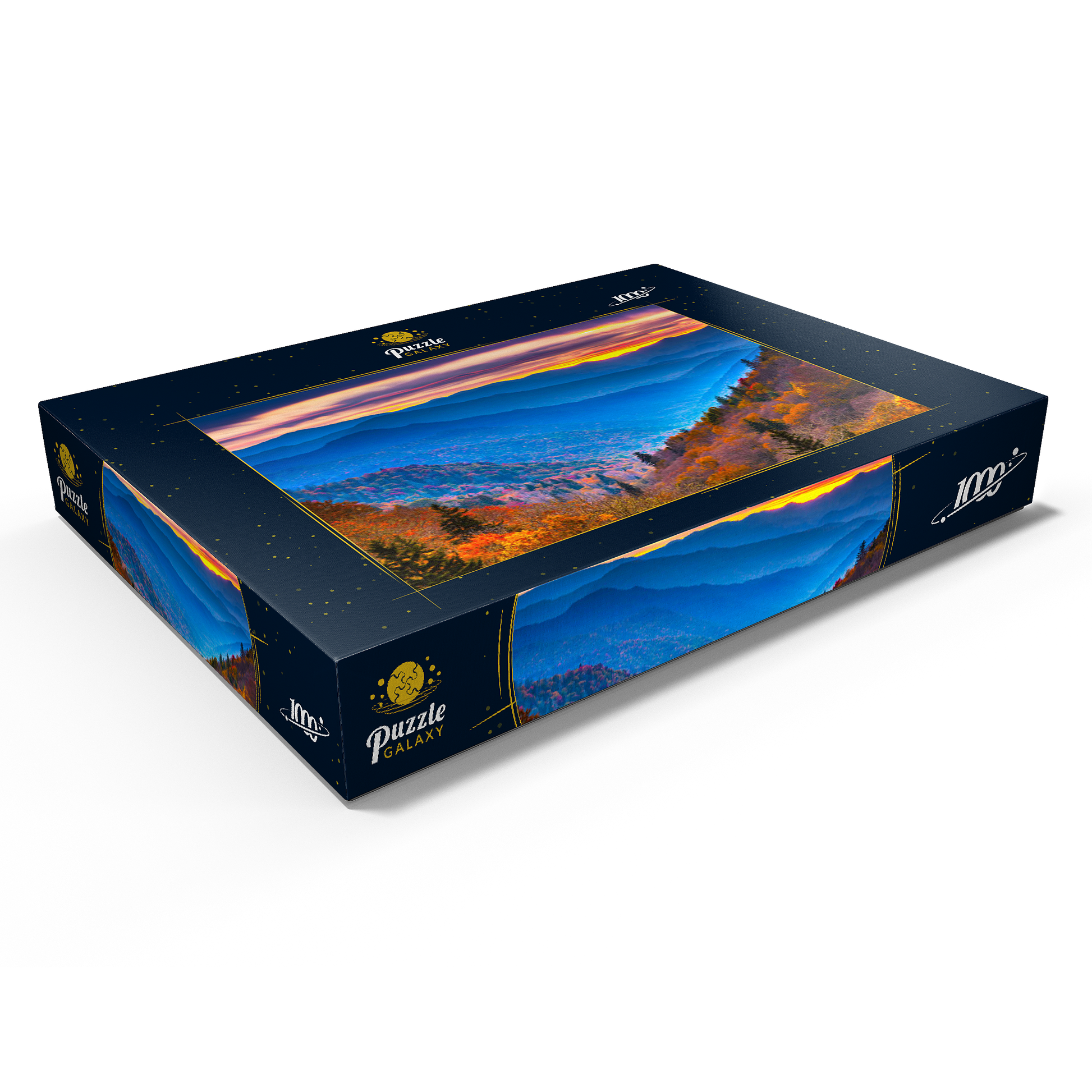 Smoky Mountains National Park, Tennessee, USA Herbstlandschaft bei Morgengrauen. 1000 Puzzle Schachtel Ansicht1
