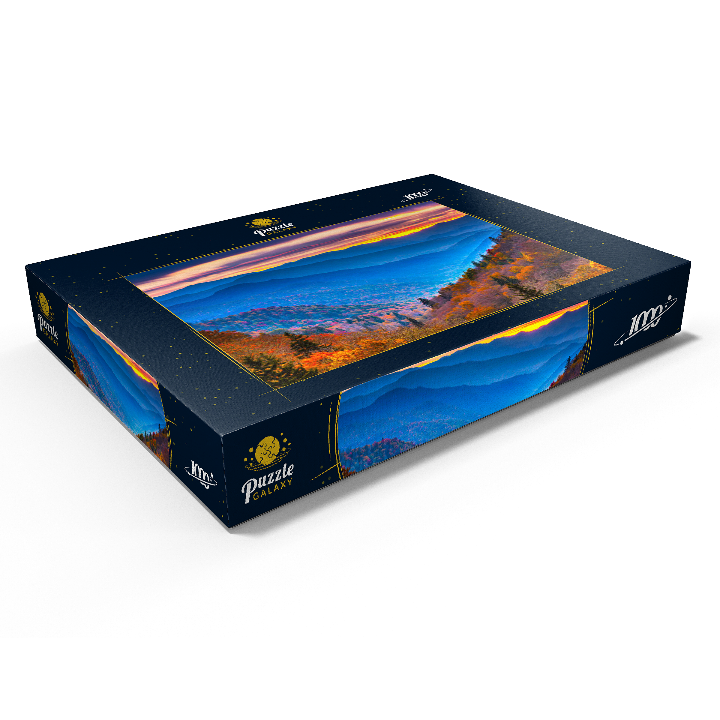 Smoky Mountains National Park, Tennessee, USA Herbstlandschaft bei Morgengrauen. 1000 Puzzle Schachtel Ansicht1