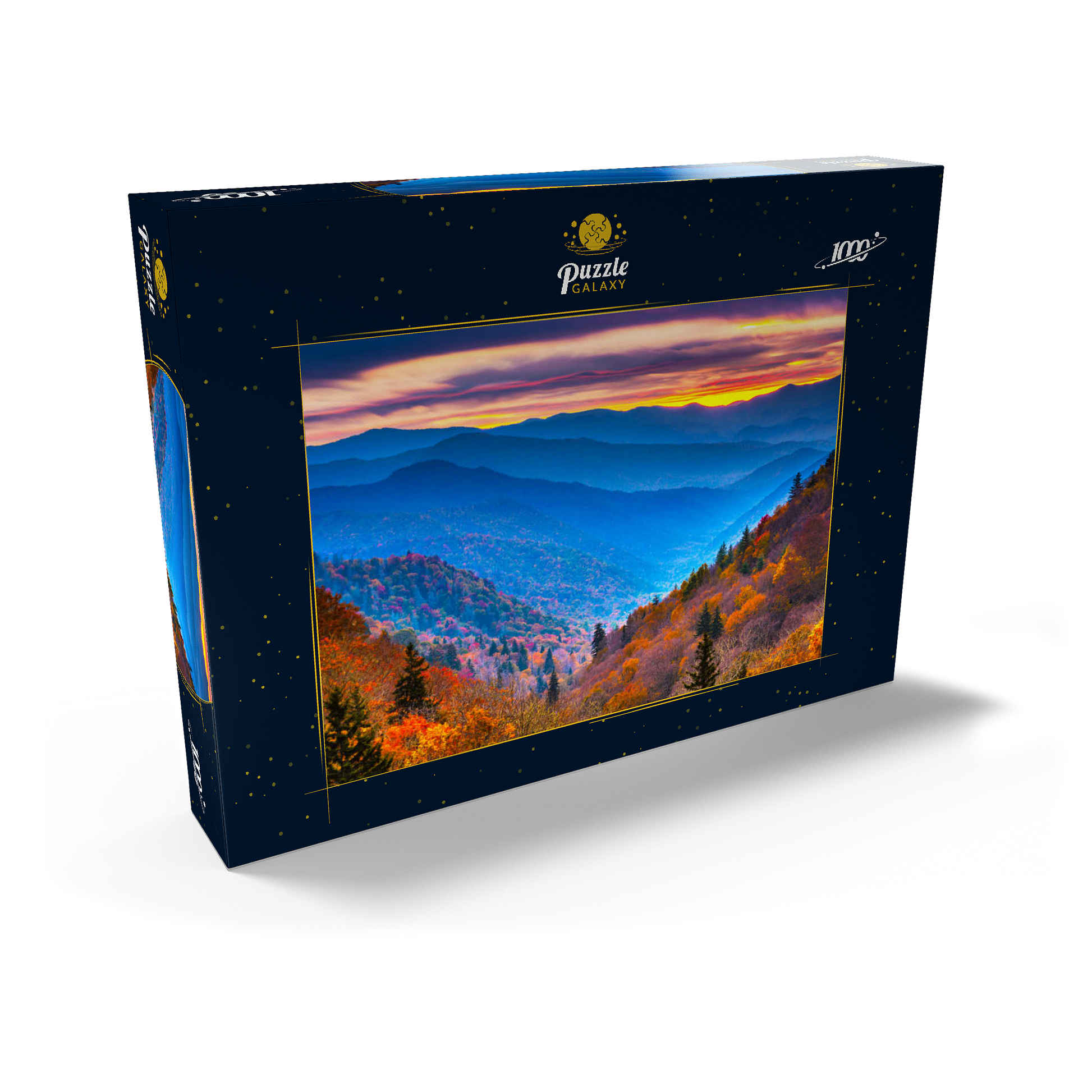 Smoky Mountains National Park, Tennessee, USA Herbstlandschaft bei Morgengrauen. 1000 Puzzle Schachtel Ansicht2