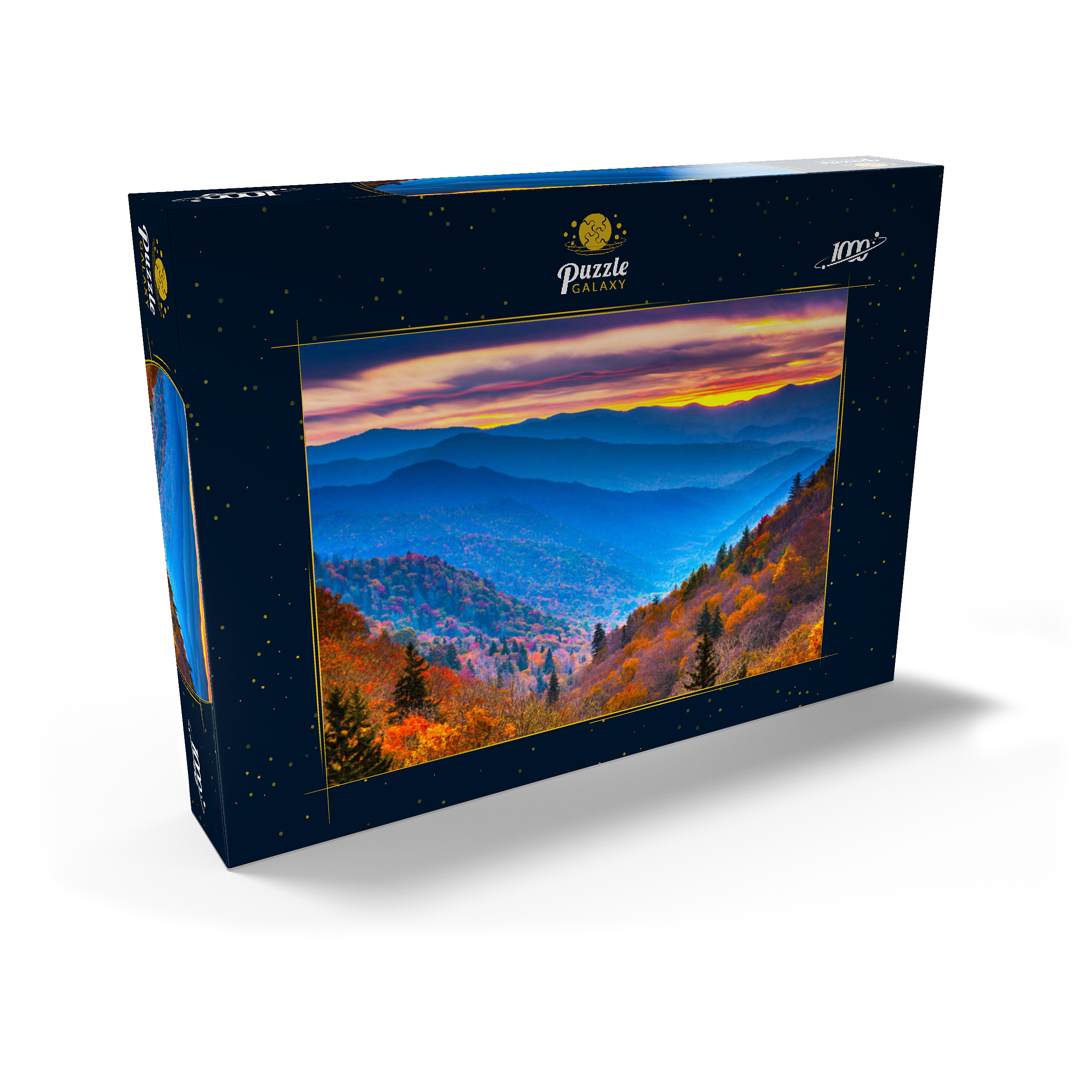 Smoky Mountains National Park, Tennessee, USA Herbstlandschaft bei Morgengrauen. 1000 Puzzle Schachtel Ansicht2