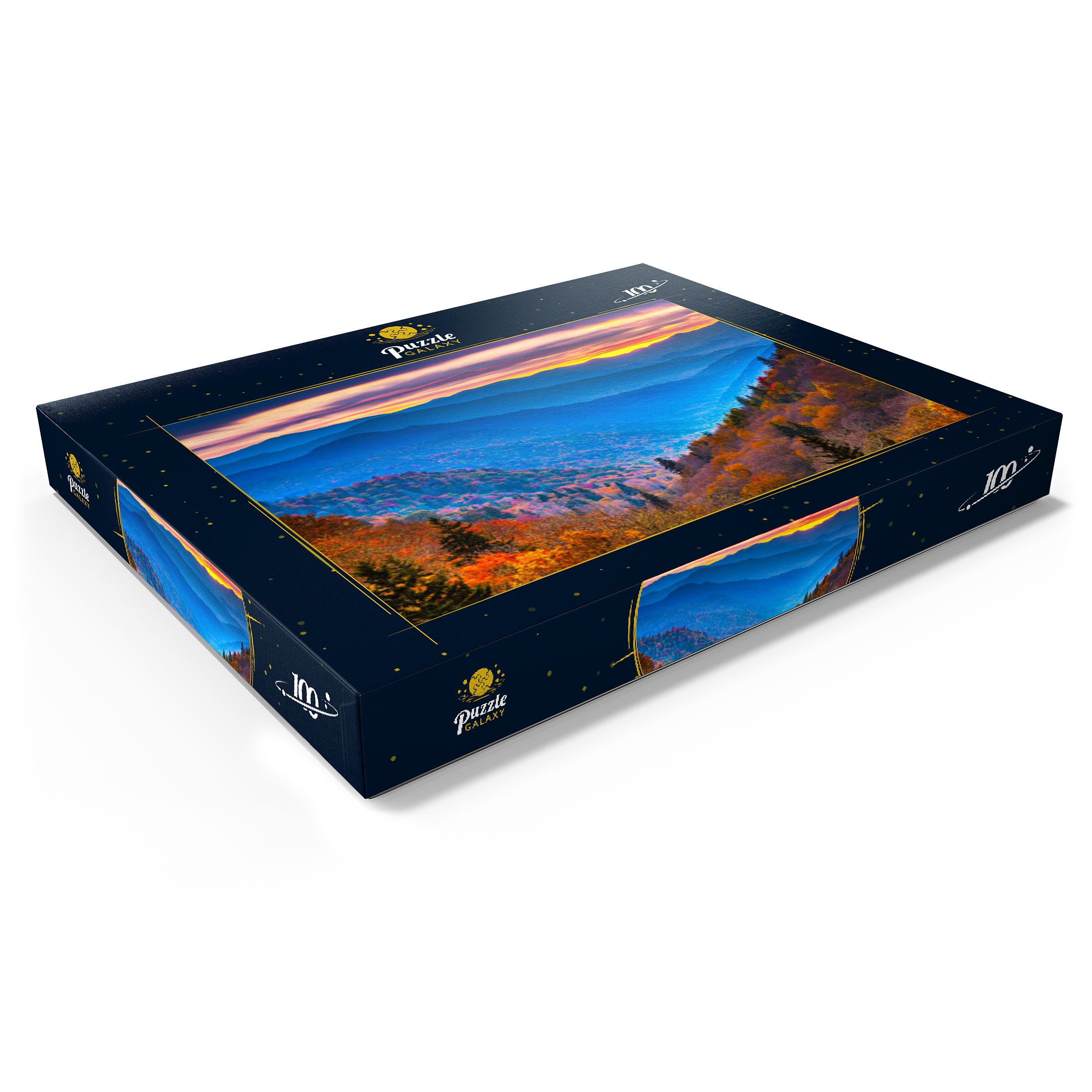 Smoky Mountains National Park, Tennessee, USA Herbstlandschaft bei Morgengrauen. 100 Puzzle Schachtel Ansicht1