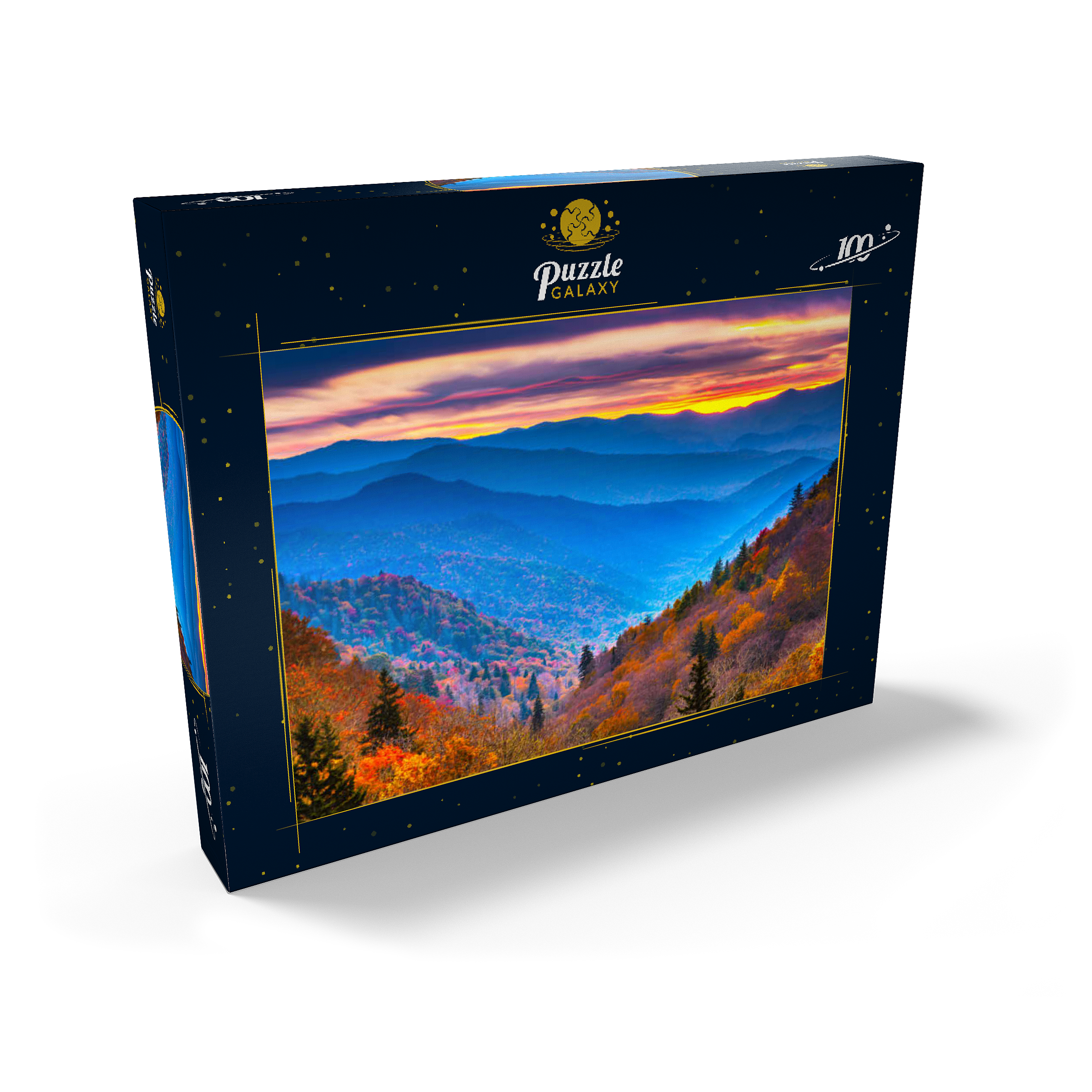 Smoky Mountains National Park, Tennessee, USA Herbstlandschaft bei Morgengrauen. 100 Puzzle Schachtel Ansicht2