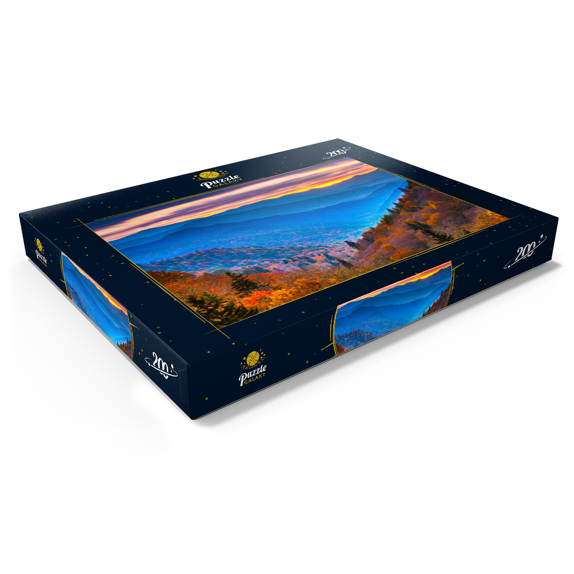 Smoky Mountains National Park, Tennessee, USA Herbstlandschaft bei Morgengrauen. 200 Puzzle Schachtel Ansicht1