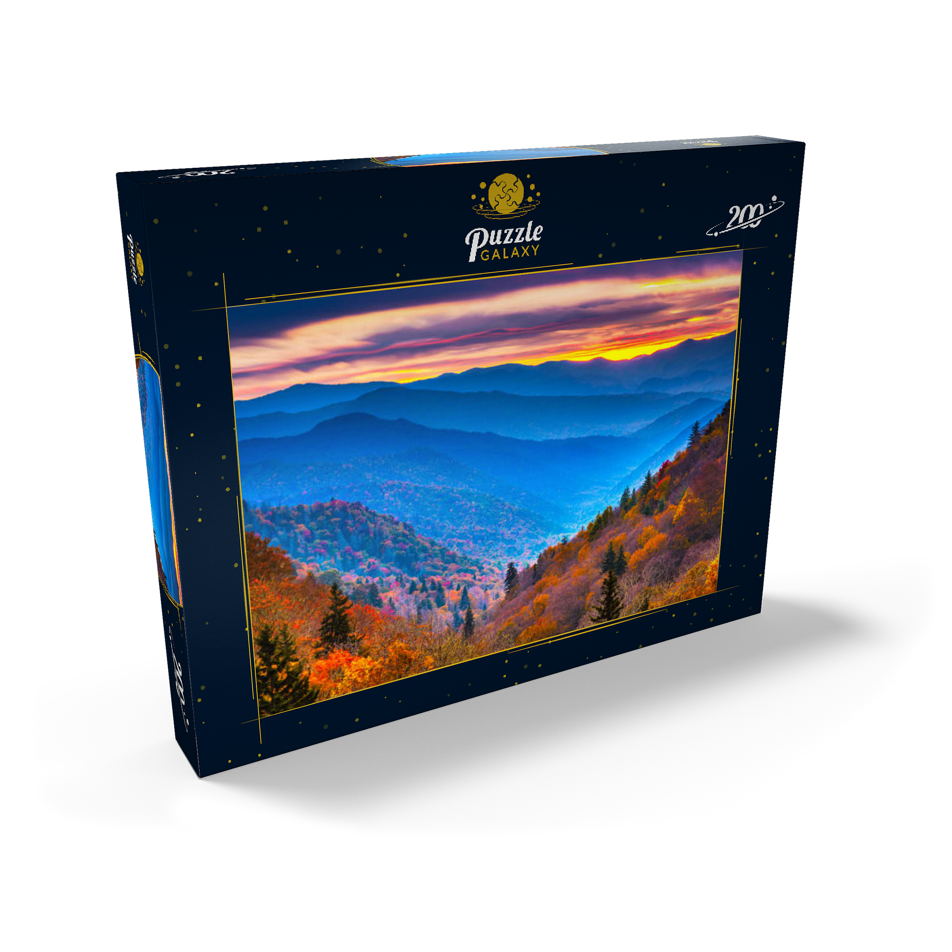 Smoky Mountains National Park, Tennessee, USA Herbstlandschaft bei Morgengrauen. 200 Puzzle Schachtel Ansicht2