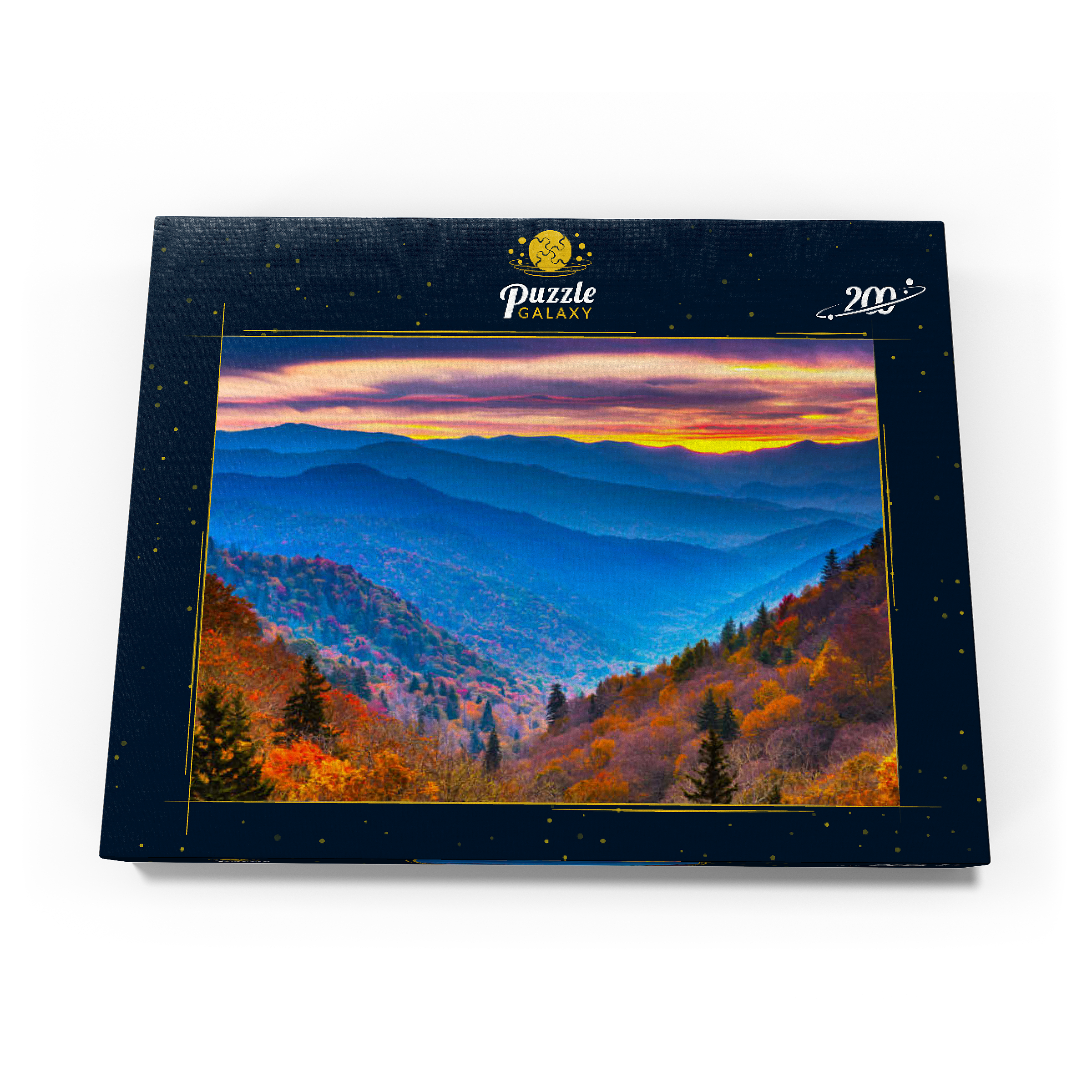 Smoky Mountains National Park, Tennessee, USA Herbstlandschaft bei Morgengrauen. 200 Puzzle Schachtel Ansicht3