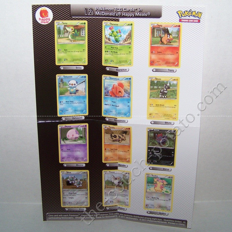 Pokemon Poster TCG Cards McDonalds 2011 6331
