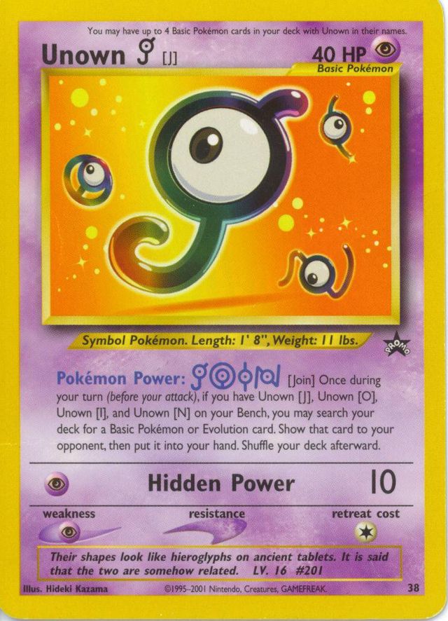 Unown J (Wizards Promo 38)