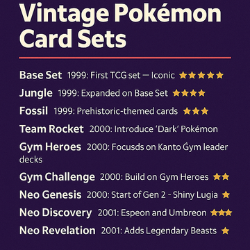 The Complete Guide to Vintage Pokémon Card Sets (1999–2003)
