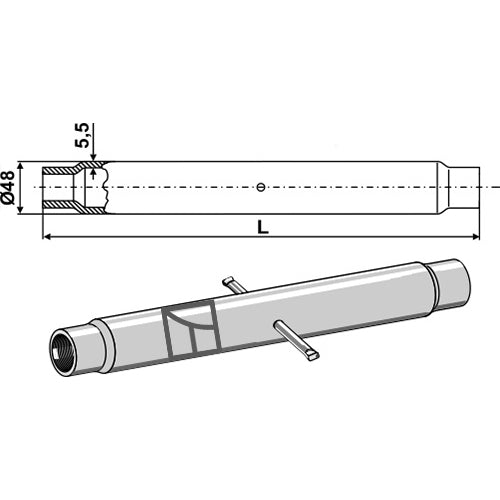 Tubo M 30 x 3-5 - LS13-TTB-063
