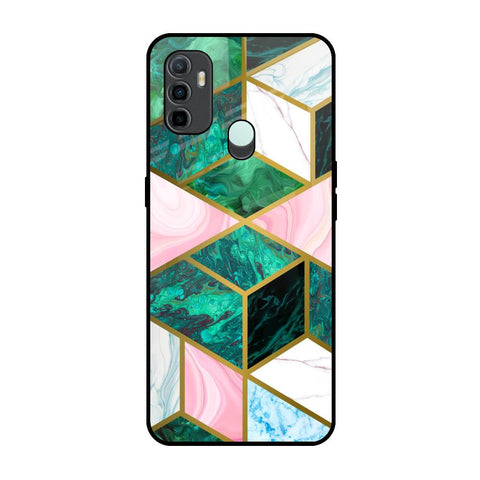 Seamless Green Marble Glossy Case for Oppo A33