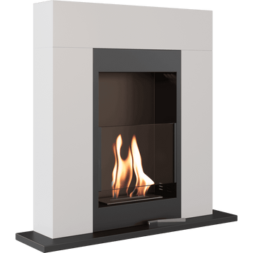 Freestanding Bioethanol fireplace WHISKEY TÜV white
