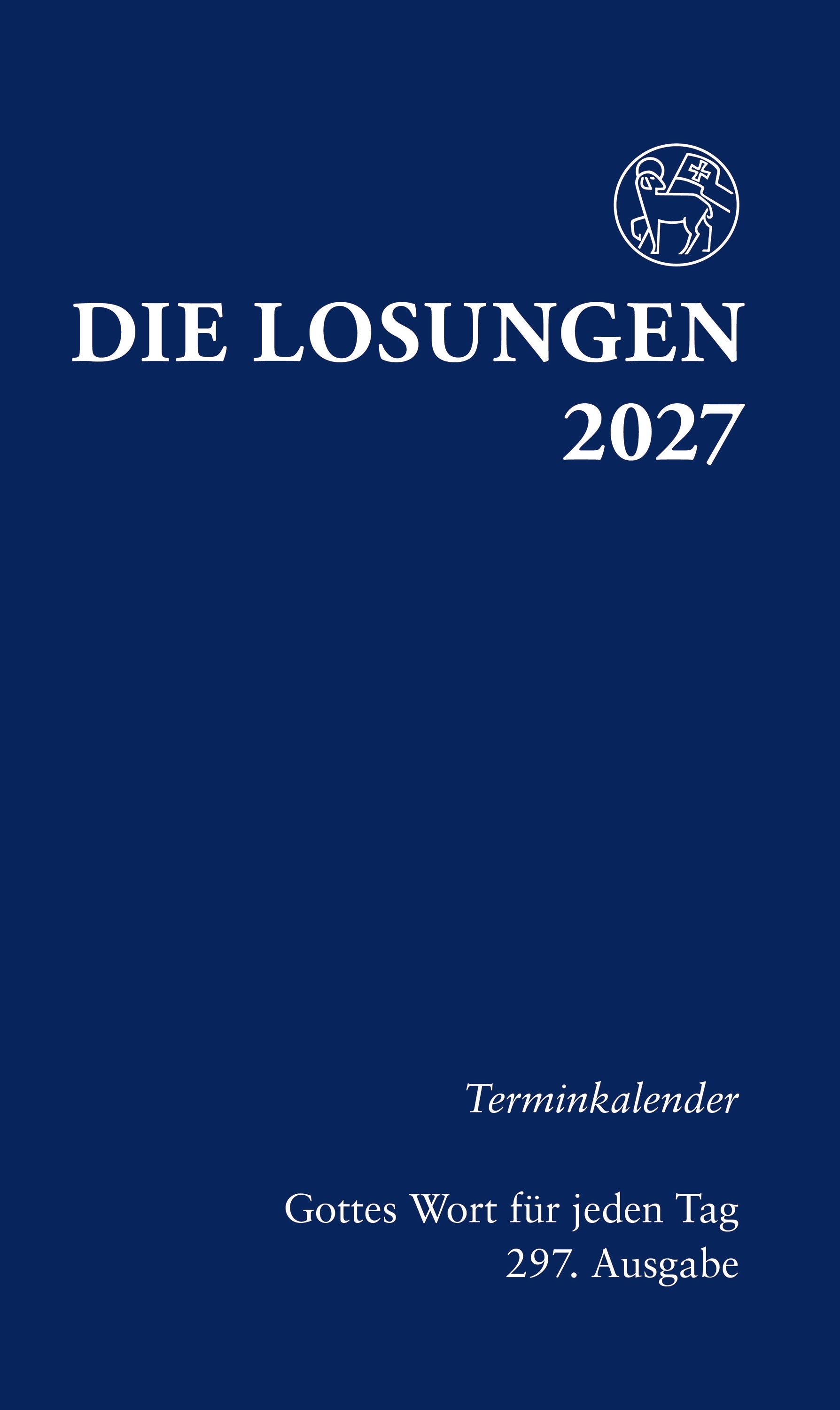 Losungen 2027 - Terminkalender blau
