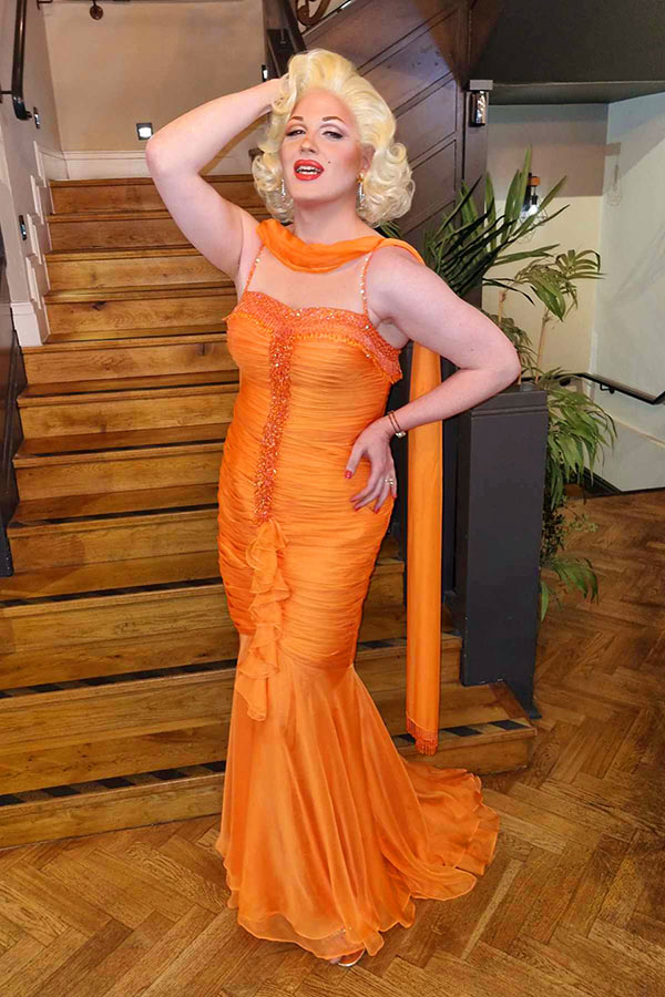 Marilyn Monroe Orange Formal Dress In Gentlemen Prefer Blondes