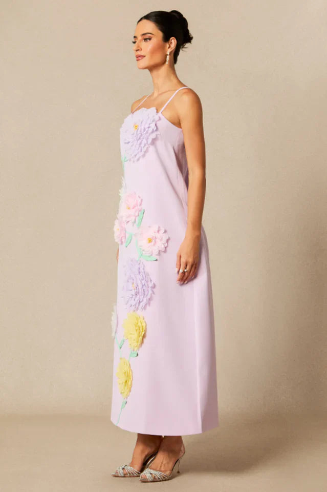 Louisa Floral Applique Maxi Dress