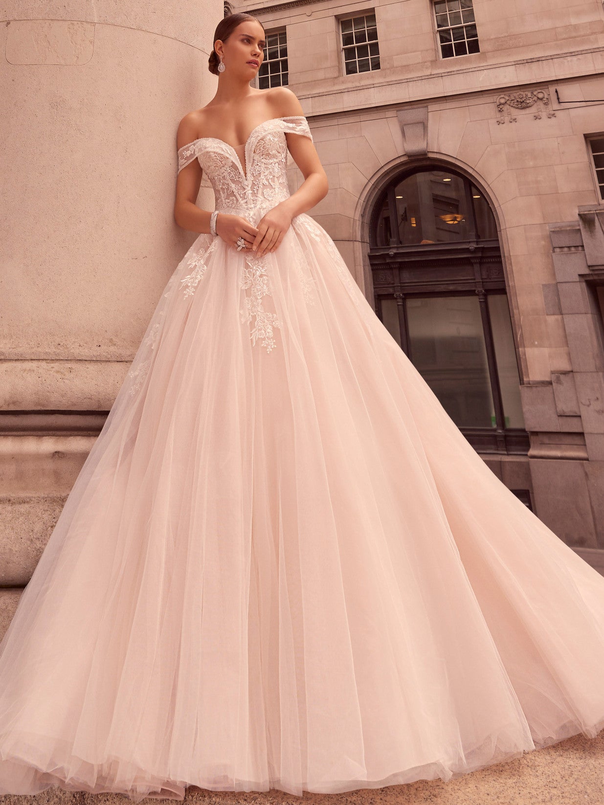 Ronald Joyce Quick Delivery Bridesmaid Dresses Champagne Tulle Bridesmaid  Dress Tulle Champagne Blush Bridesmaid