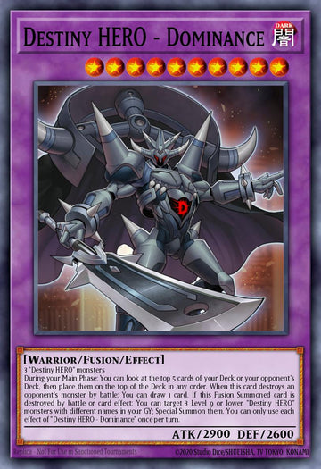 Destiny HERO - Dominance - Yu-Gi-Oh! Card Database
