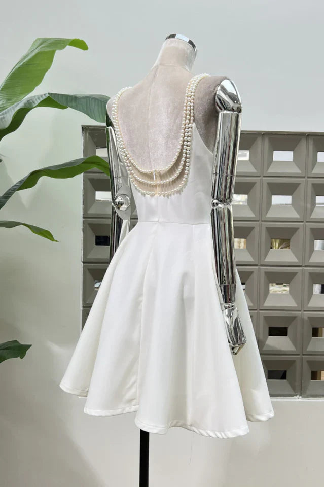 Esther Pearl Embelished Open Back Mini Dress