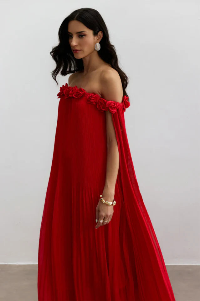 Regina Rosette Detail Maxi Dress