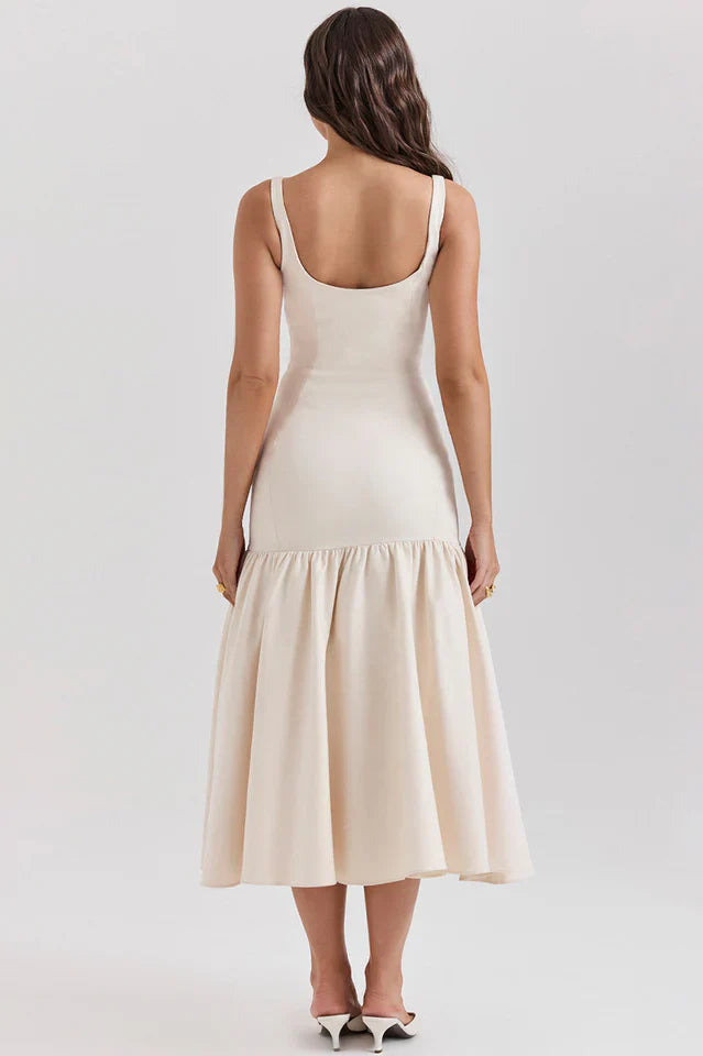 Amore Dropped Waist Midi Dress