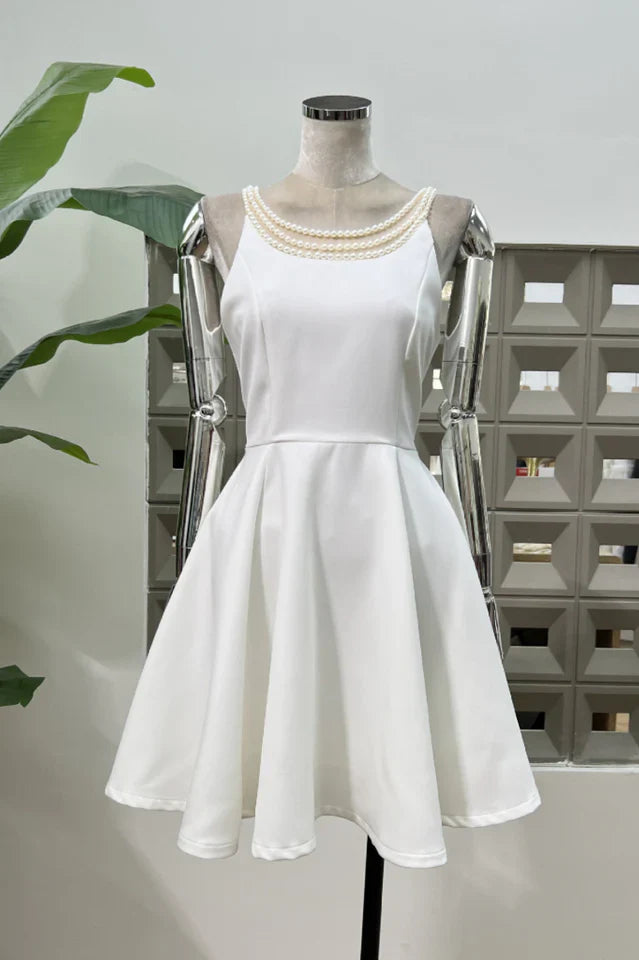 Esther Pearl Embelished Open Back Mini Dress