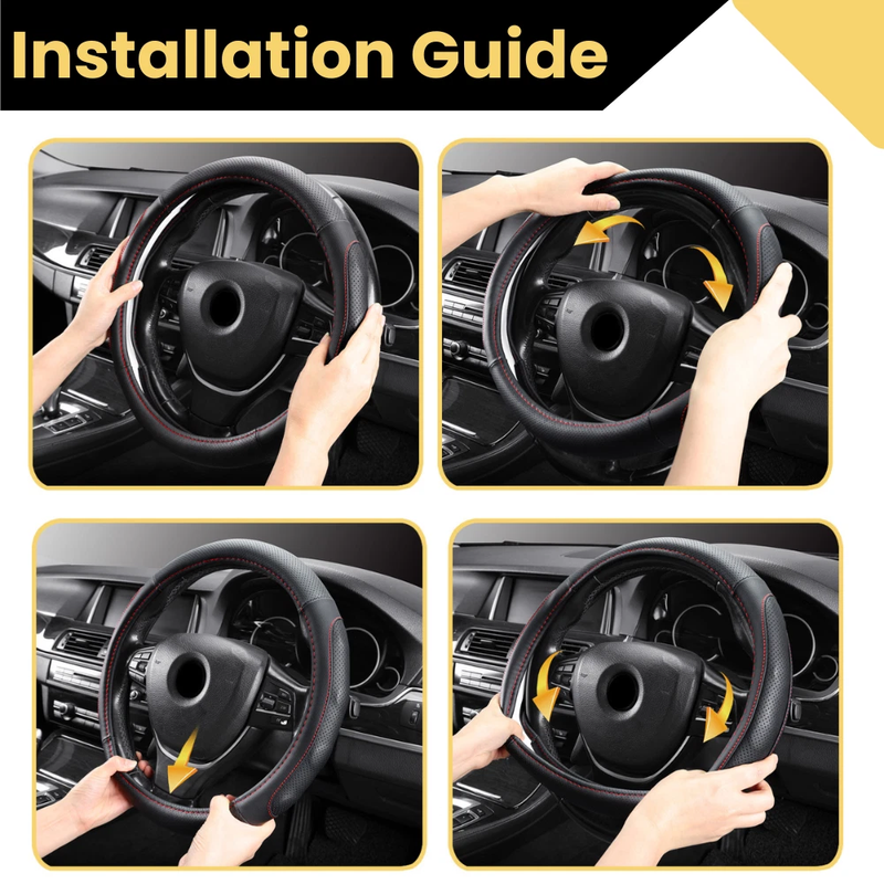 Steering Wheel Cover Pro Extra Layer for Toyota Hilux Double Cab 2005-2015 - Breathable & Anti-Slip - Circle 38 cm