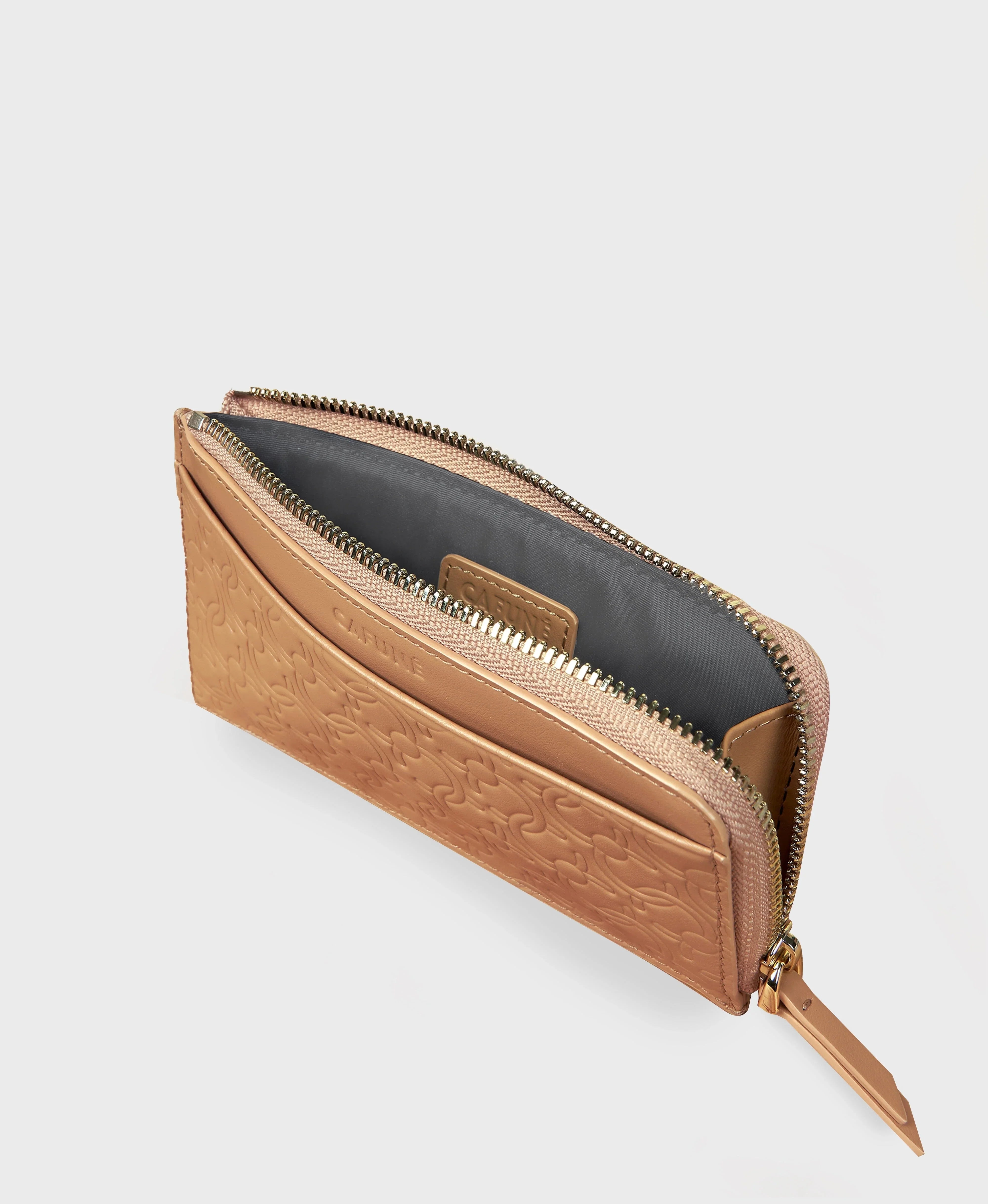 C-Lock L-Zip Cardholder - Camel