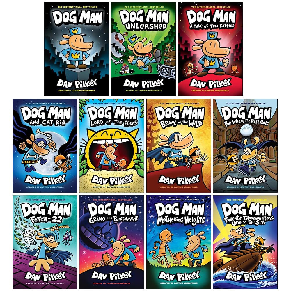 Dog Man Series Books 1-11 Collection Set By Dav Pilkey