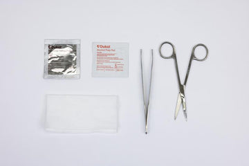 LSL SUTURE REMOVAL SET, IRIS SCISSORS, ADSON SERRATED FORCEPS, GAUZE, PVP PREP PAD, ALCOHOL PREP PAD, STERILE, 50 EA/CA