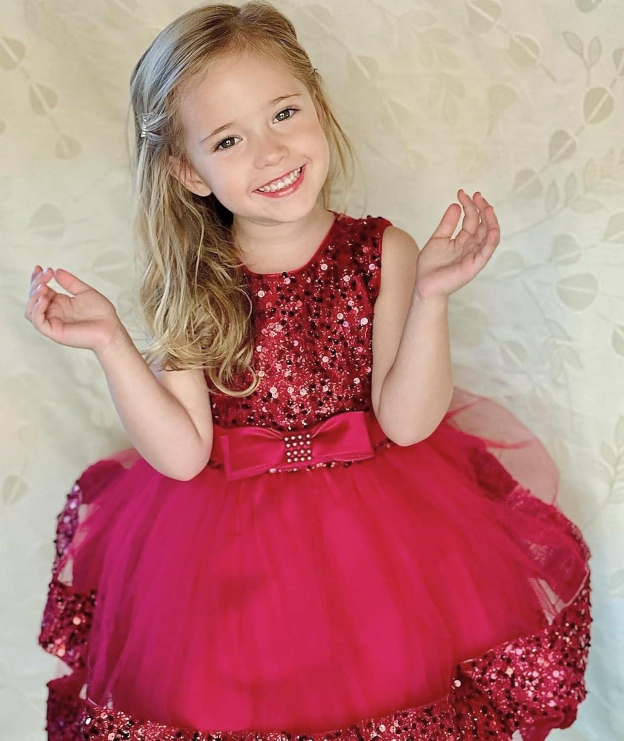 Miipat Baby Girl Tulle Sequin Princess Dress