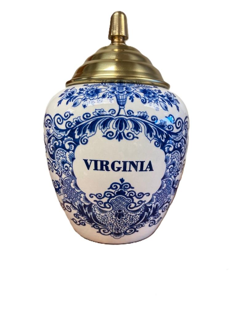 ROYAL GOEDEWAAGEN "VIRGINIA" TOBACCO JAR - BLUE/WHITE
