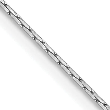16 Inch 14K White Gold .6mm Boston Link Chain Necklace