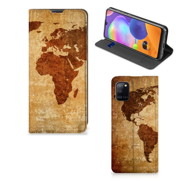 Samsung Galaxy A31 Book Cover Wereldkaart - B2C Telecom