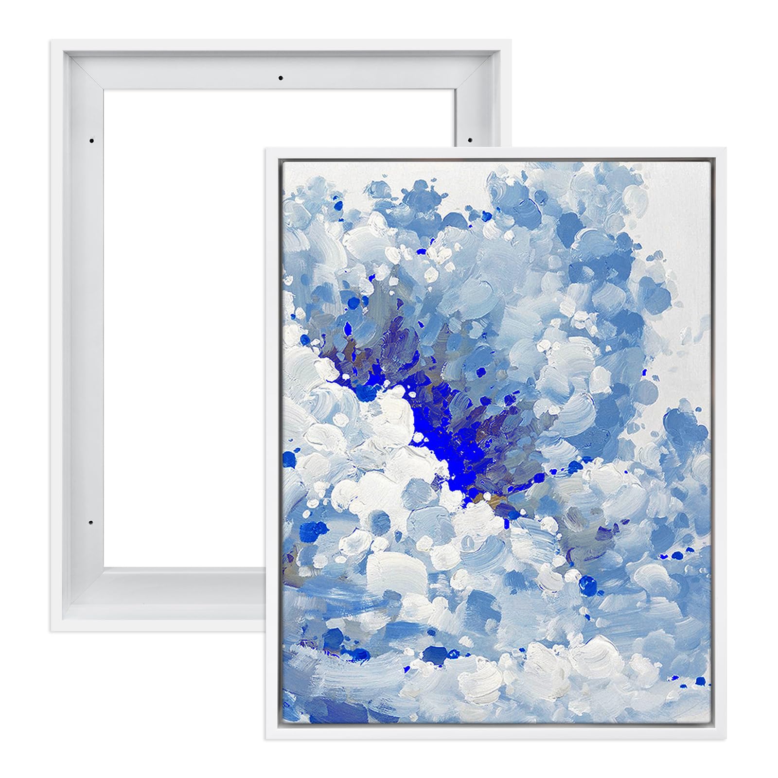 Folkor Floater Frame For 9X12 Canvas Paintings With 0.6-0.8    Deep, 2 Pack Canvas Floating Frame For Oil Paintings Art Prints A
