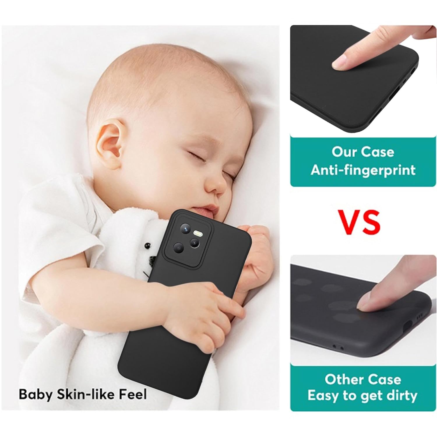 For Xiaomi Redmi Note 13 Back Cover Case(Matte Finish Silicone with Inside Fiber Cloth)
