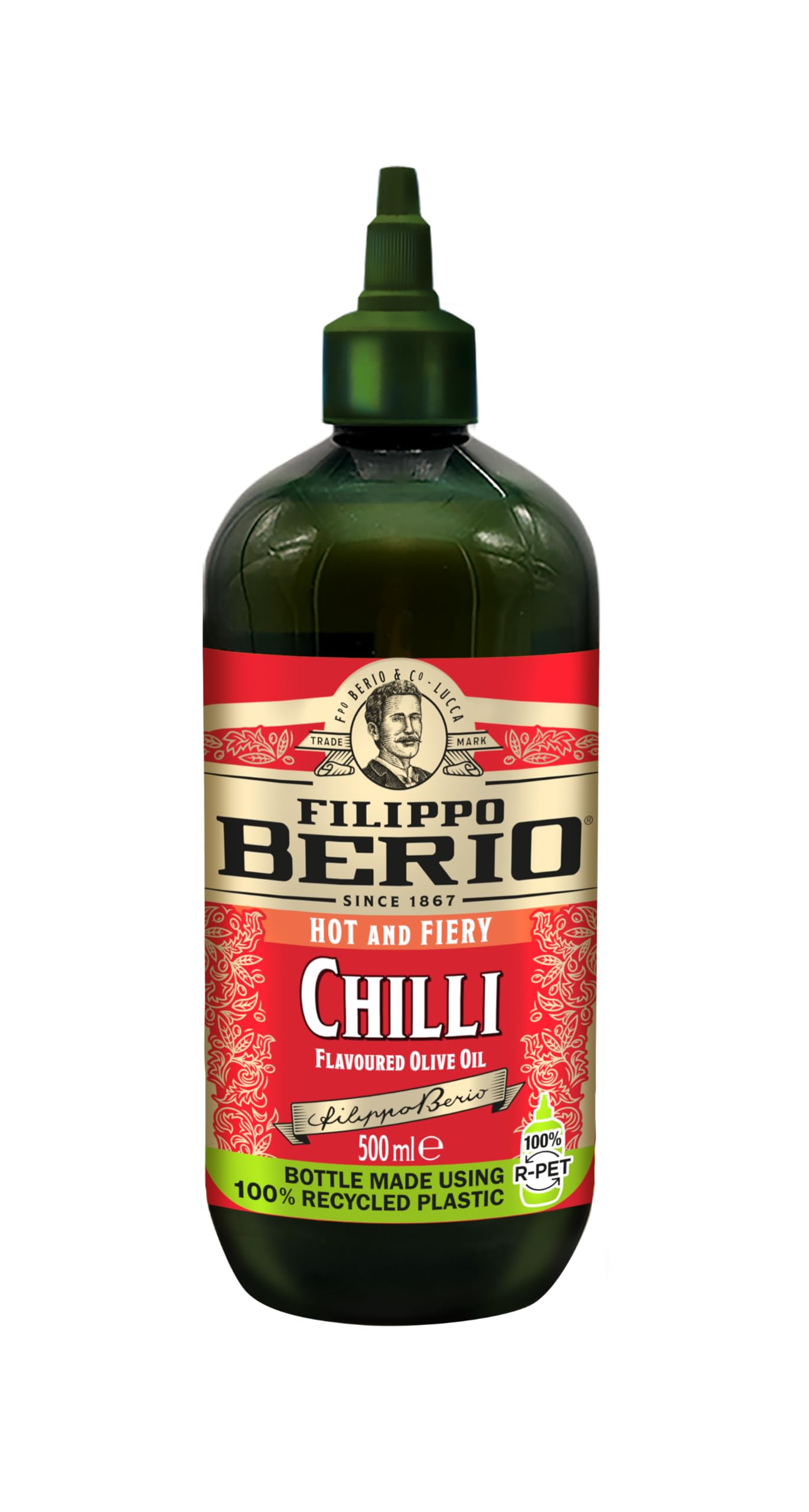 Filippo Berio Chilli Flavoured Extra Virgin Olive Oil - 500ml Squeezable Bottle