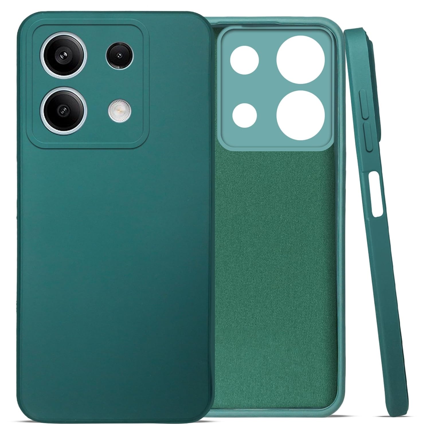 For Xiaomi Redmi Note 13 Back Cover Case(Matte Finish Silicone with Inside Fiber Cloth)