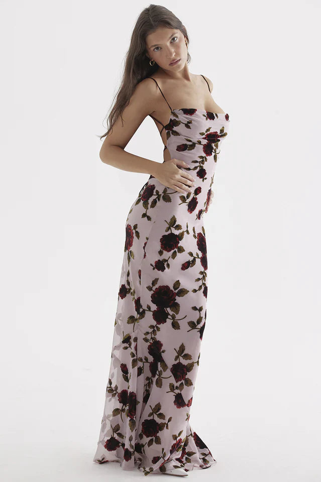 Pink Devoured Craft Long Dress