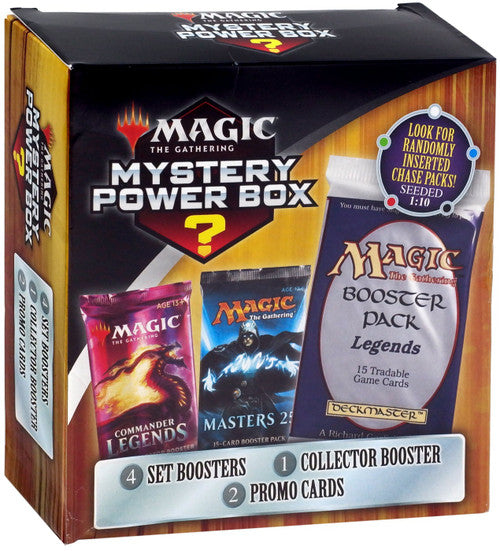 Magic The Gathering Trading Card Game Mystery Power Box 4 Set Boosters, 1 Collector Booster 2 Promo Cards MJ Holdings
