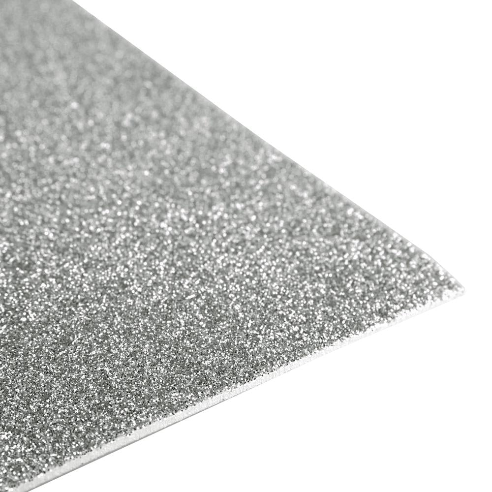 Glitter EVA Foam Sheet, 13-inch x 18-inch, 10-Piece, Silver