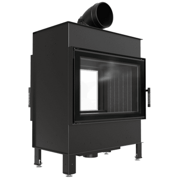 Steel fireplace KRATKI LUCY TUNNEL 14 kW Ø 200 black thermotec