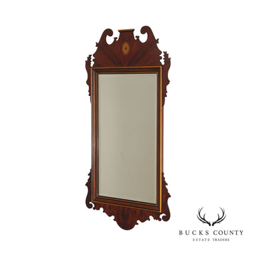 Drexel Heritage 'Devoncourt' Chippendale Style Mahogany Inlaid Wall Mirror