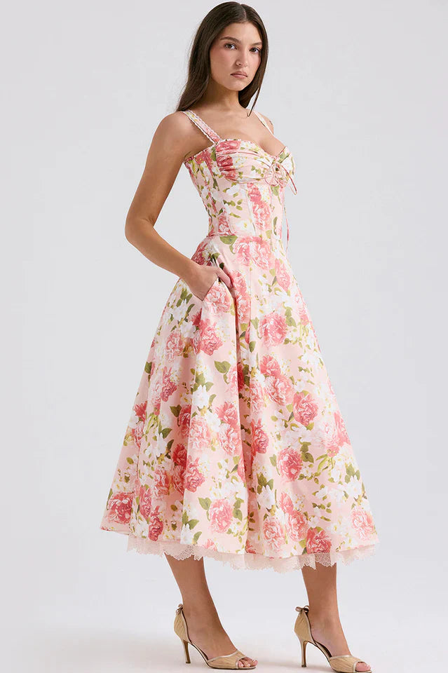 Rosalee Print Cotton Sundress