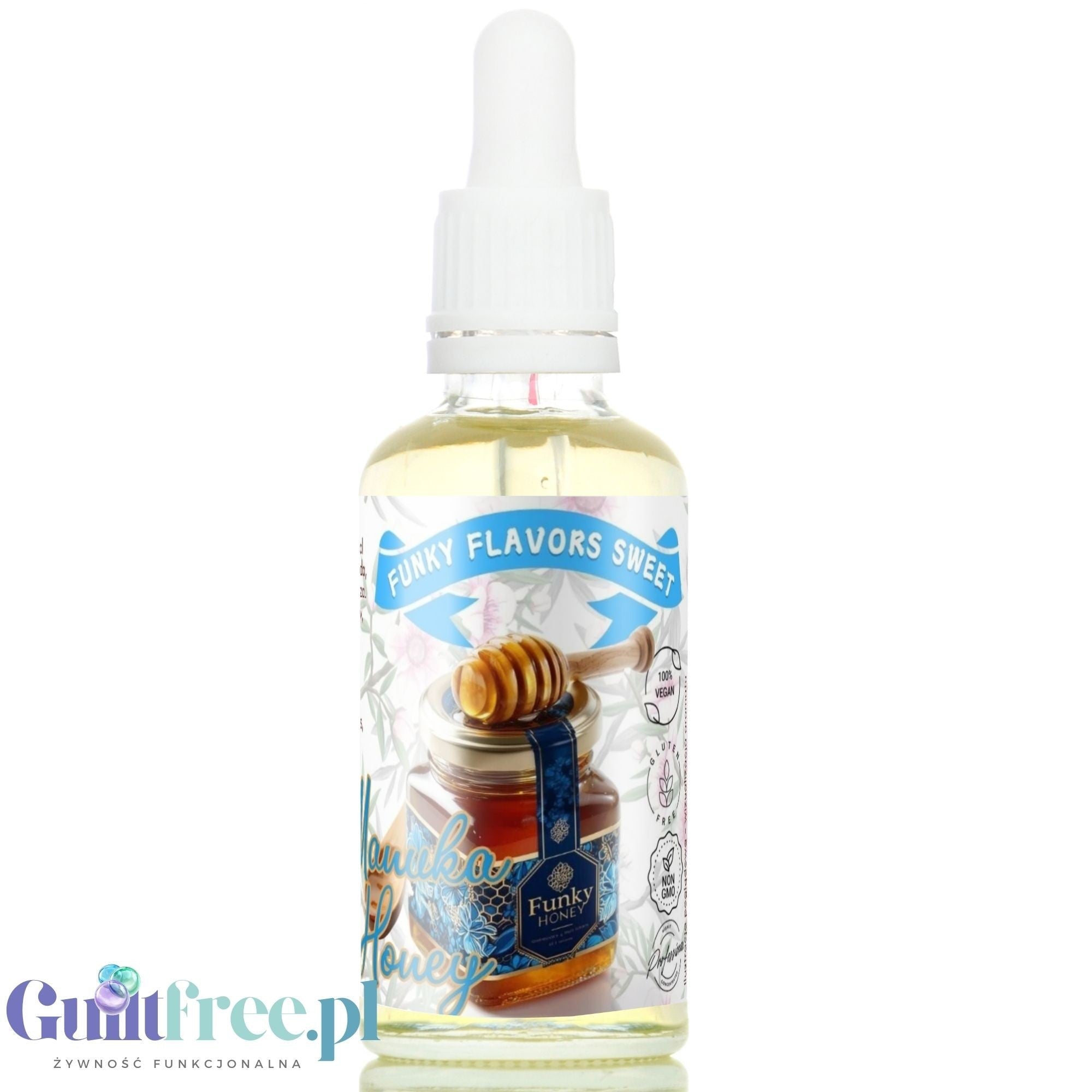 Funky Flavors Sweet Manuka Honey - skoncentrowane kropelki smakowe, smak miodu manuka