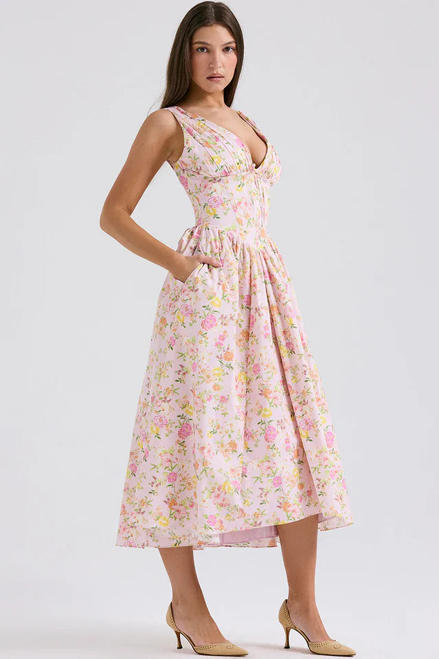 Emmelina Cotton Belted Sundress