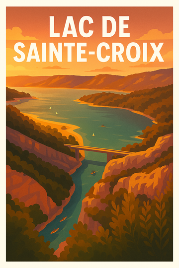 Affiche Lac de Sainte-Croix — Évasion au cœur des Gorges du Verdon · poster d'art de Lac de Sainte-Croix