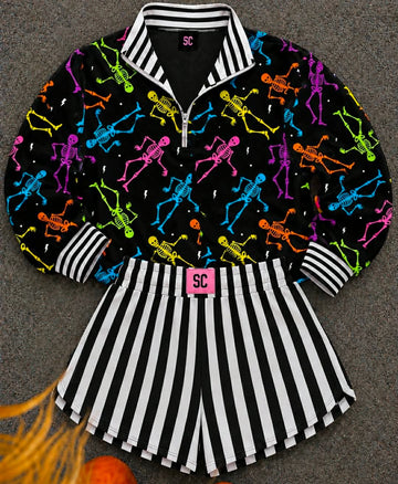 Neon Bone Babe {Set Pullover + Shorts} Youth & Adult Pre order Delivering to you early in September SC Custom Piece