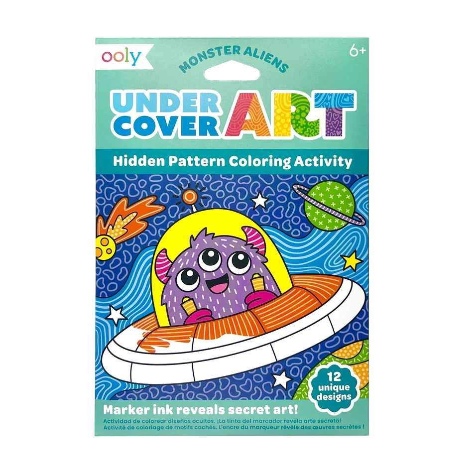 Undercover Art Hidden Pattern Color Activity - Monster Alien | OOLY